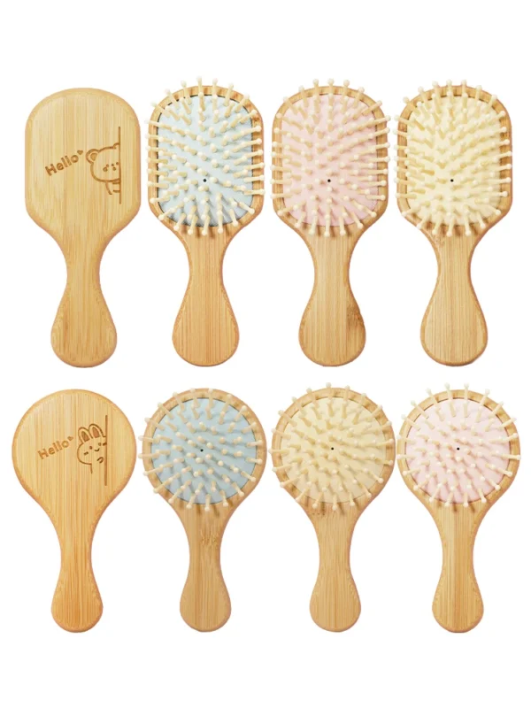 Baby Hair Brush Wooden Anti-Static Cat Comb